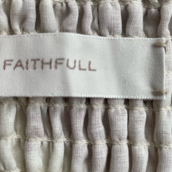 Faithfull The Brand Linen Marais Midi Dress  Cecile Floral Garnet Size 6 - Picture 12 of 16